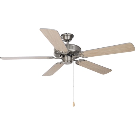 Maxim Lighting Basic-Max 52" Wide Satin Nickel/Silver/Maple Indoor Ceiling Fan 89905SNSM